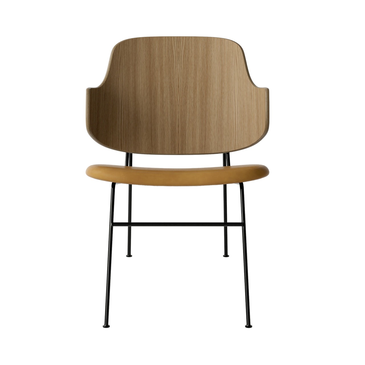 The Penguin Lounge Chair: Seat Upholstered + Natural Oak + Hallingdal 65 600