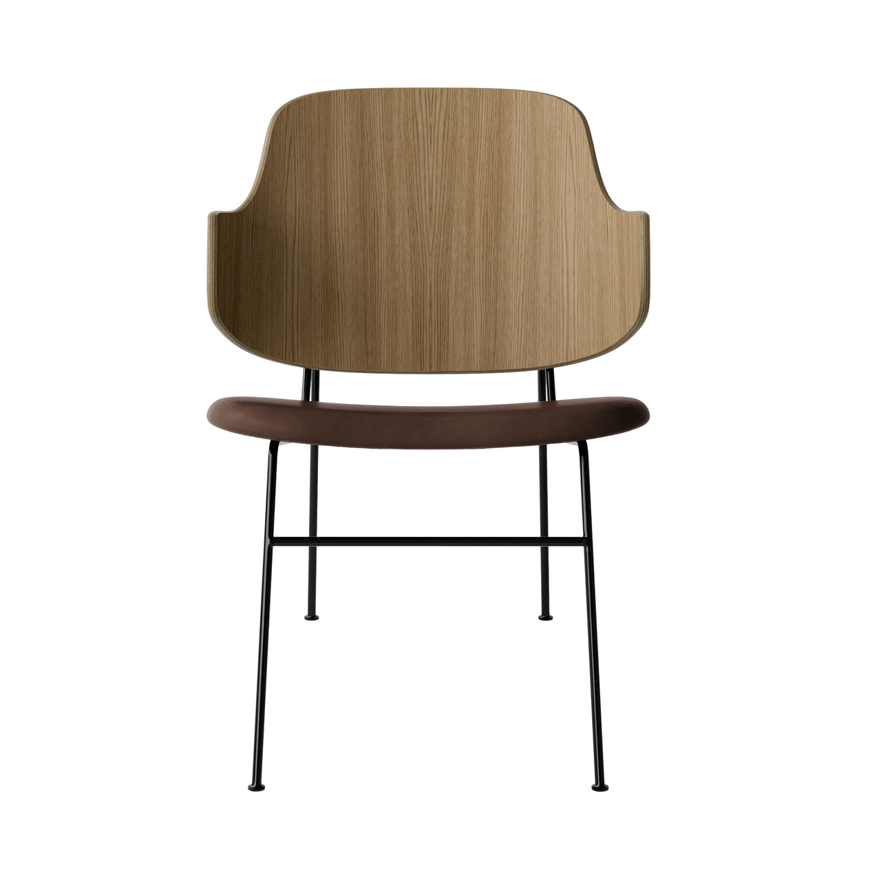 The Penguin Lounge Chair: Seat Upholstered + Natural Oak + Dakar 0329