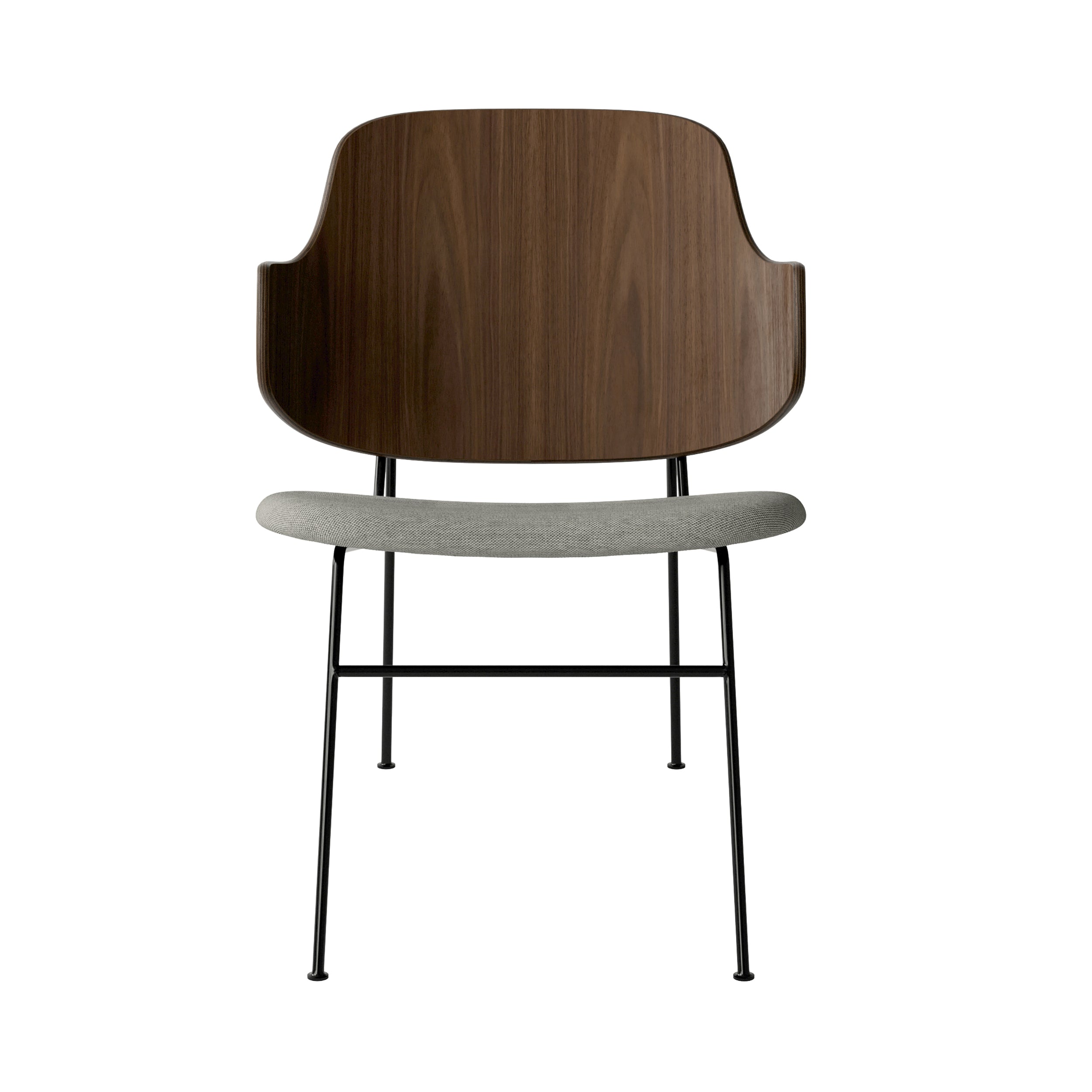 The Penguin Lounge Chair: Seat Upholstered + Walnut + Re Wool 0218