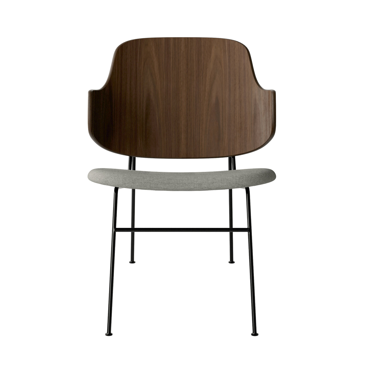 The Penguin Lounge Chair: Seat Upholstered + Walnut + Re Wool 0218