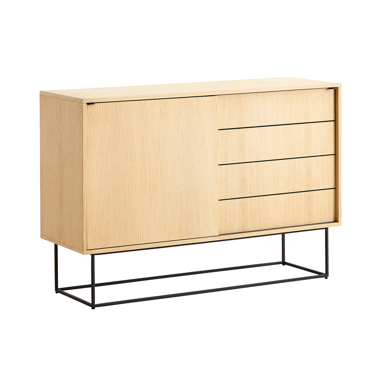 Virka High Sideboard: White Oiled Oak