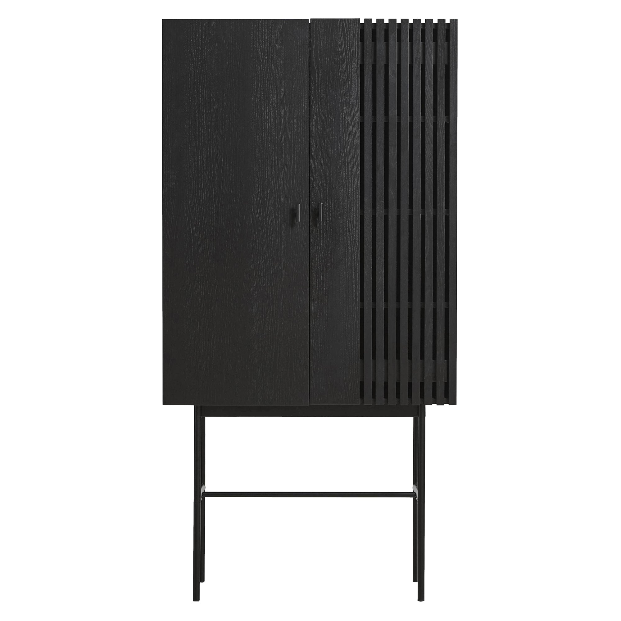 Array Highboard: Black Painted Oak