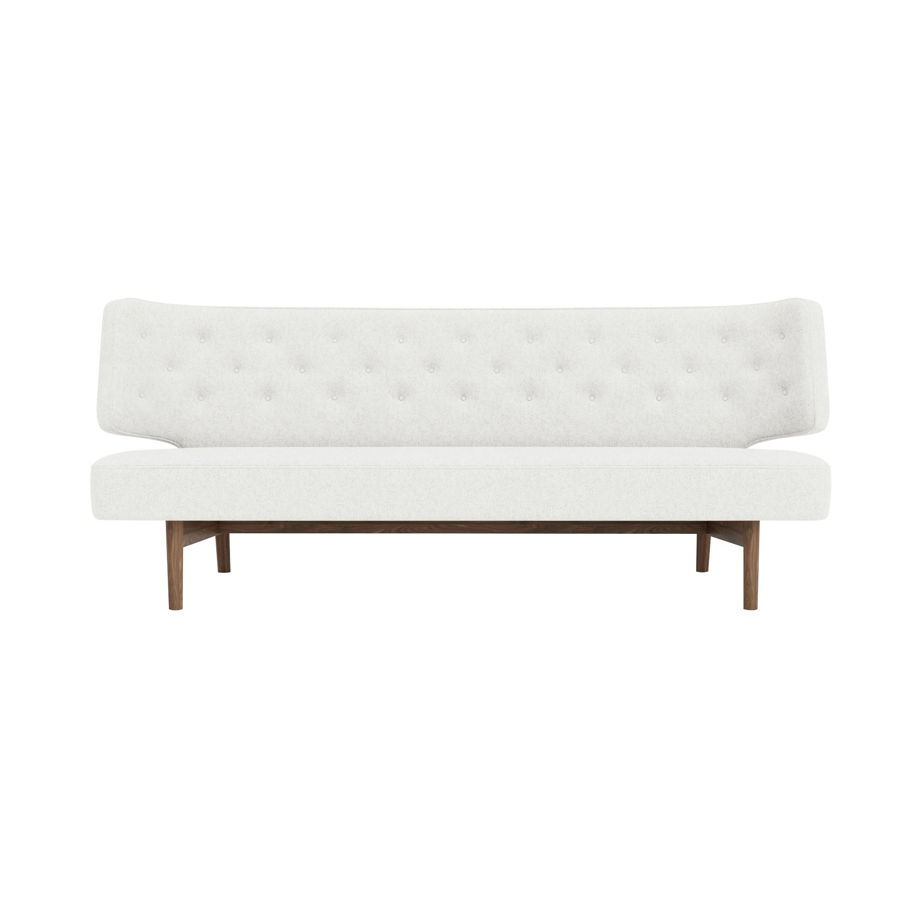 Radiohus 2 Seater Sofa: Without Button + Walnut + Hallingdal 65 0110