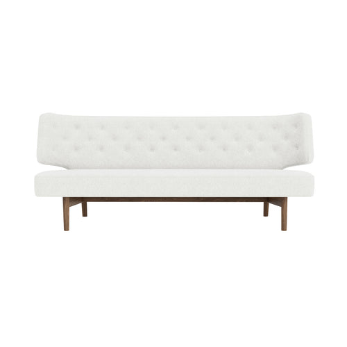 Radiohus 2 Seater Sofa: Without Button + Walnut + Hallingdal 65 0110