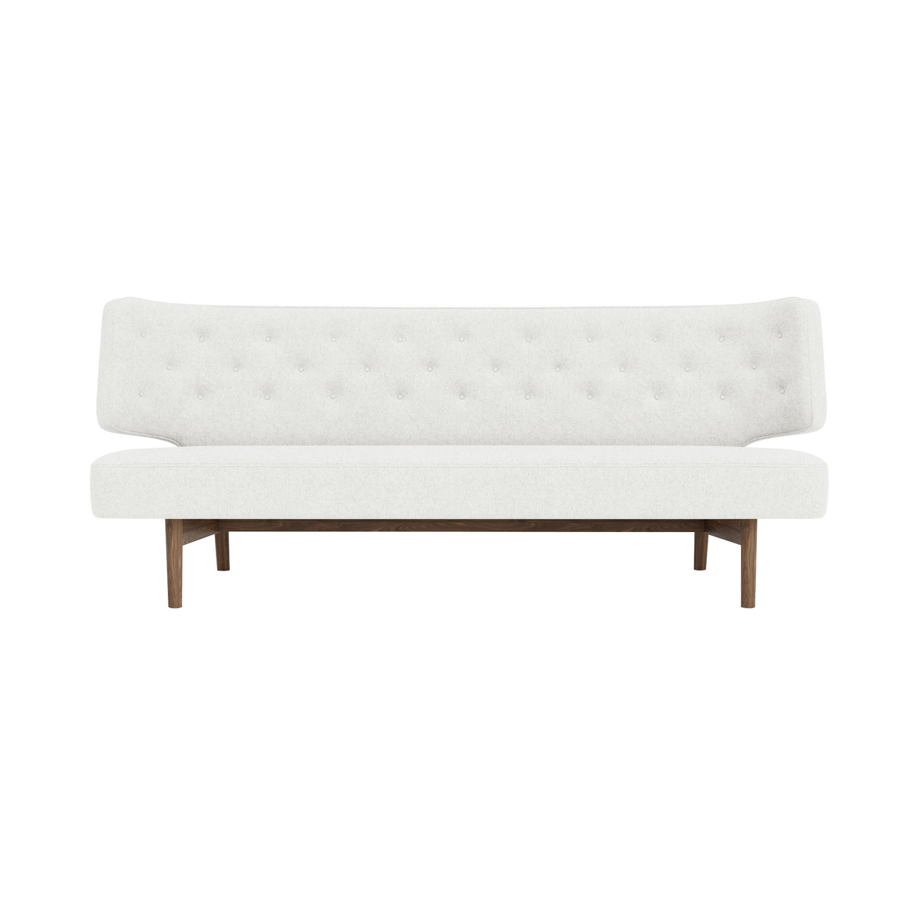 Radiohus 2 Seater Sofa: Without Button + Walnut + Hallingdal 65 0110