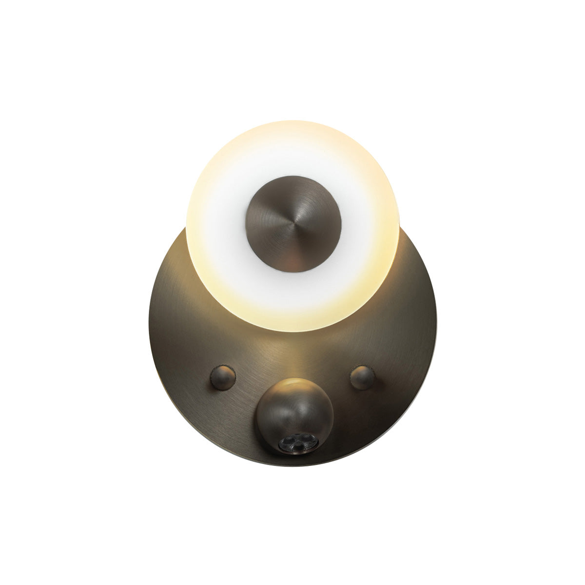 Naboo Wall Light: Recessed - Diffuser +  Spot + Satin Graphite + Satin Graphite