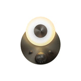 Naboo Wall Light: Recessed - Diffuser +  Spot + Satin Graphite + Satin Graphite