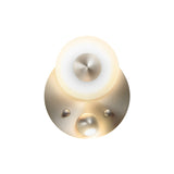 Naboo Wall Light: Recessed - Diffuser +  Spot + Satin Nickel + Satin Nickel