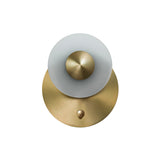 Naboo Wall Light: Base Mount - Diffuser + Satin Brass + Satin Brass