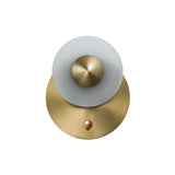 Naboo Wall Light: Recessed - Diffuser + Satin Brass + Satin Brass