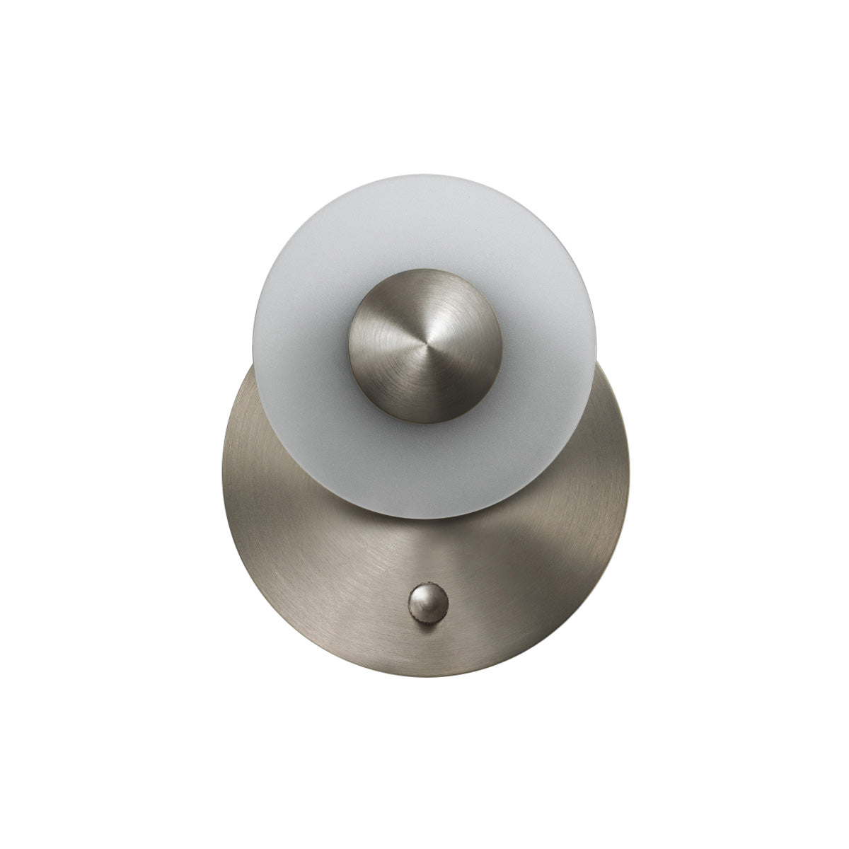 Naboo Wall Light: Recessed - Diffuser + Satin Nickel + Satin Nickel