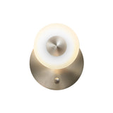Naboo Wall Light: Recessed - Diffuser + Satin Nickel + Satin Nickel
