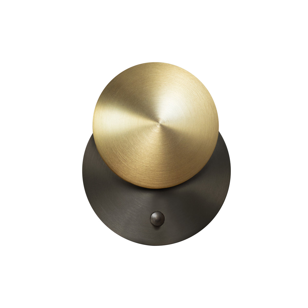 Naboo Wall Light: Recessed - Reflector + Satin Graphite + Satin Brass