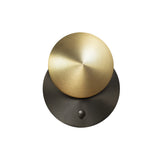 Naboo Wall Light: Recessed - Reflector + Satin Graphite + Satin Brass