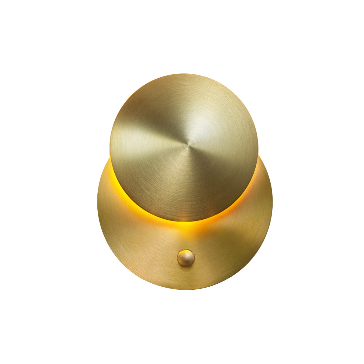 Naboo Wall Light: Recessed - Reflector + Satin Brass + Satin Brass