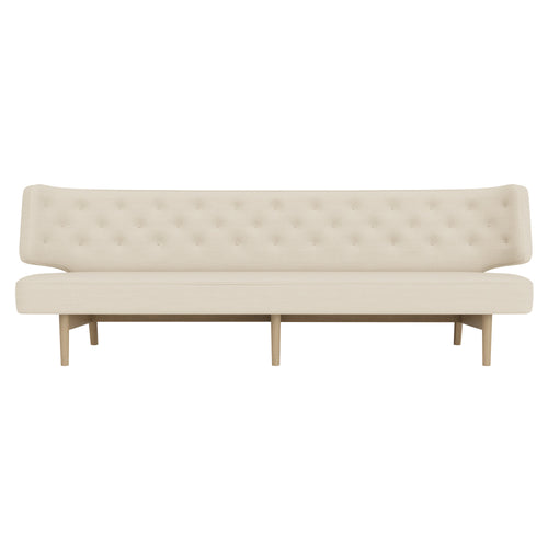 Radiohus 3 Seater Sofa: Without Button + Natural Oak + Hallingdal 65 200
