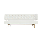 Radiohus 2 Seater Sofa: With Buttons + Natural Oak + Hallingdal 65 0110