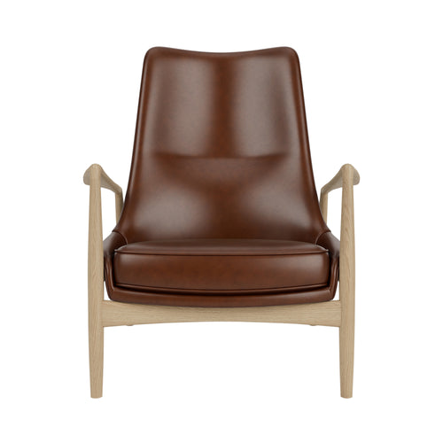 The Seal Lounge Chair: High + Natural Oak + Dakar 0329