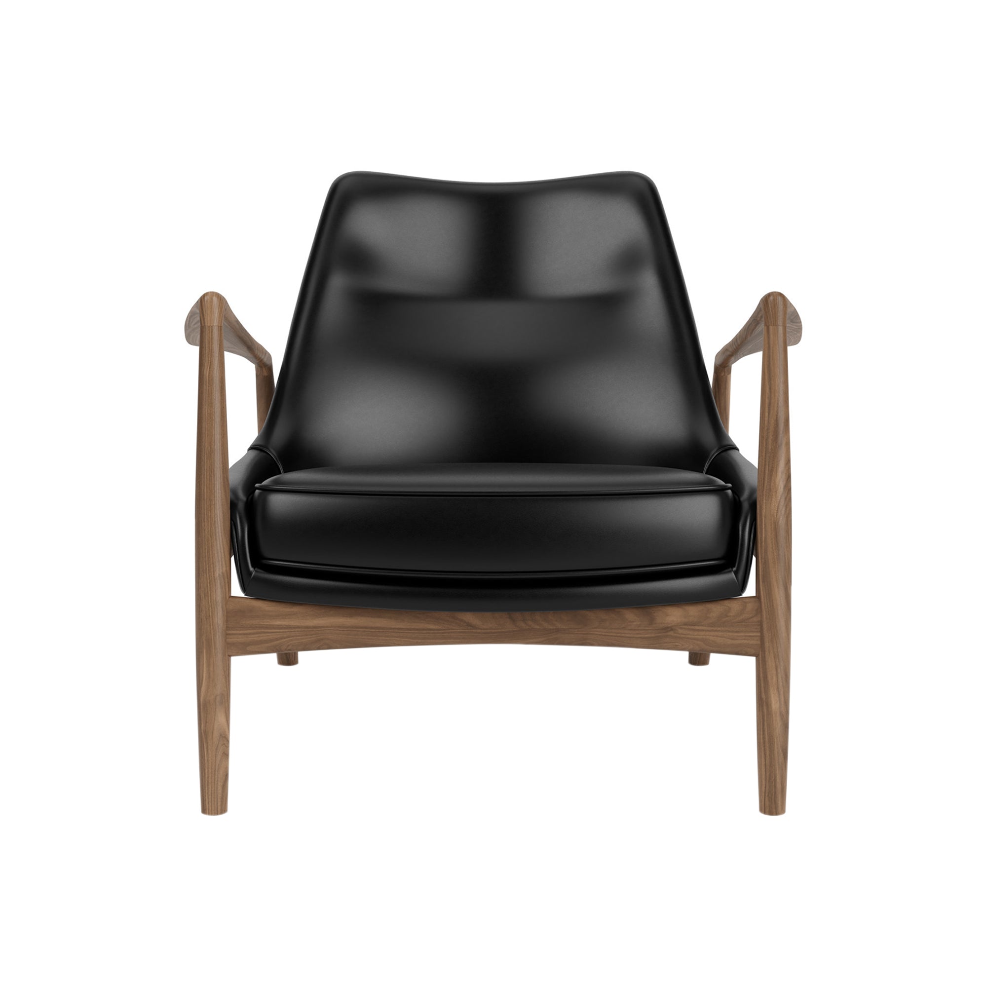 The Seal Lounge Chair: Low + Walnut + 
 Dakar 0842