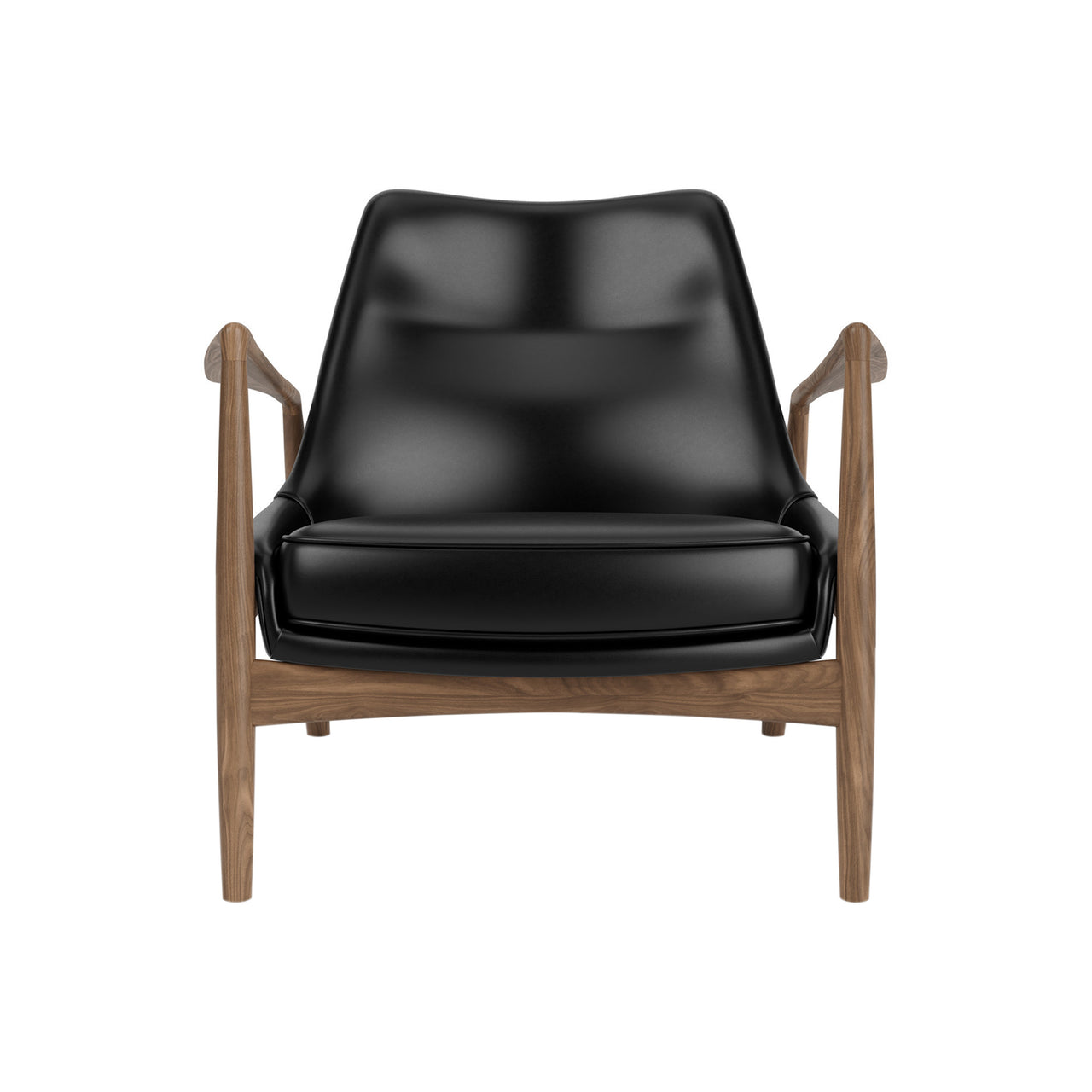 The Seal Lounge Chair: Low + Walnut + 
 Dakar 0842