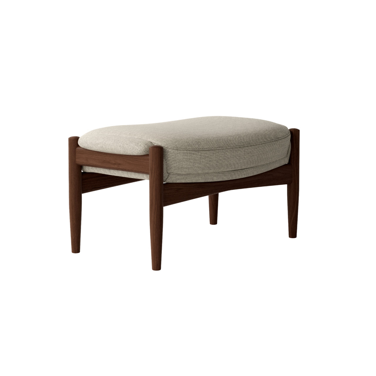 The Seal Ottoman: Walnut + Re-Wool 0218