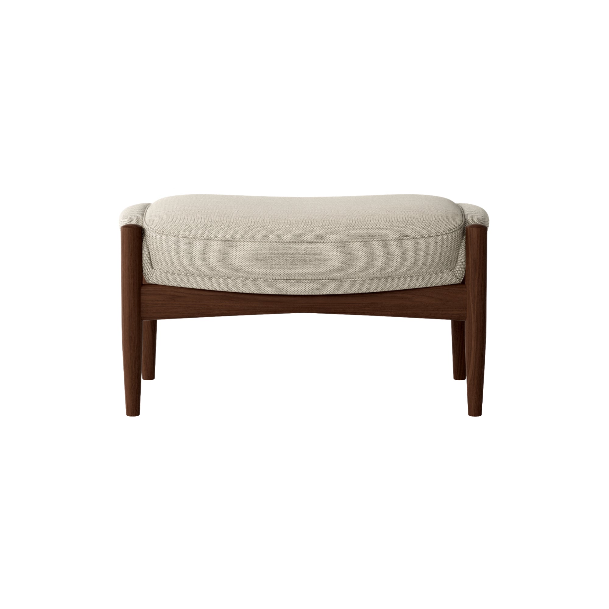 The Seal Ottoman: Walnut + Re-Wool 0218