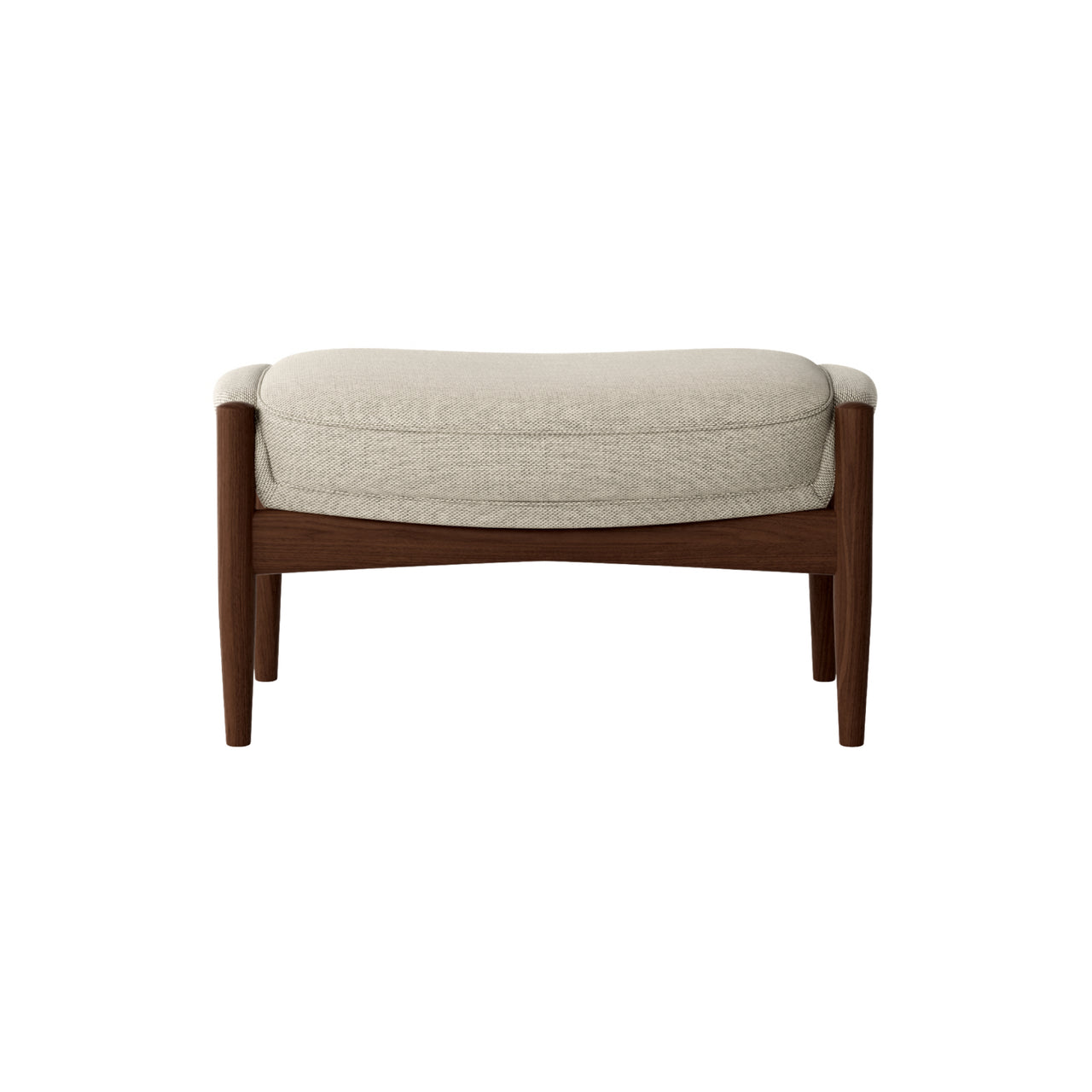 The Seal Ottoman: Walnut + Re-Wool 0218