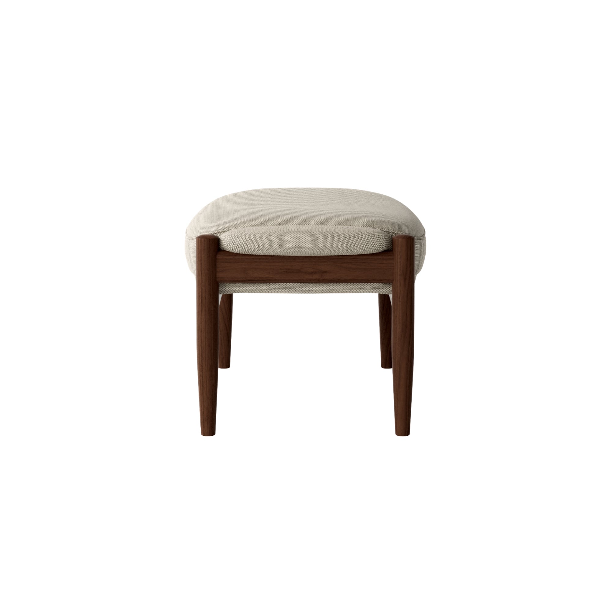 The Seal Ottoman: Walnut + Re-Wool 0218