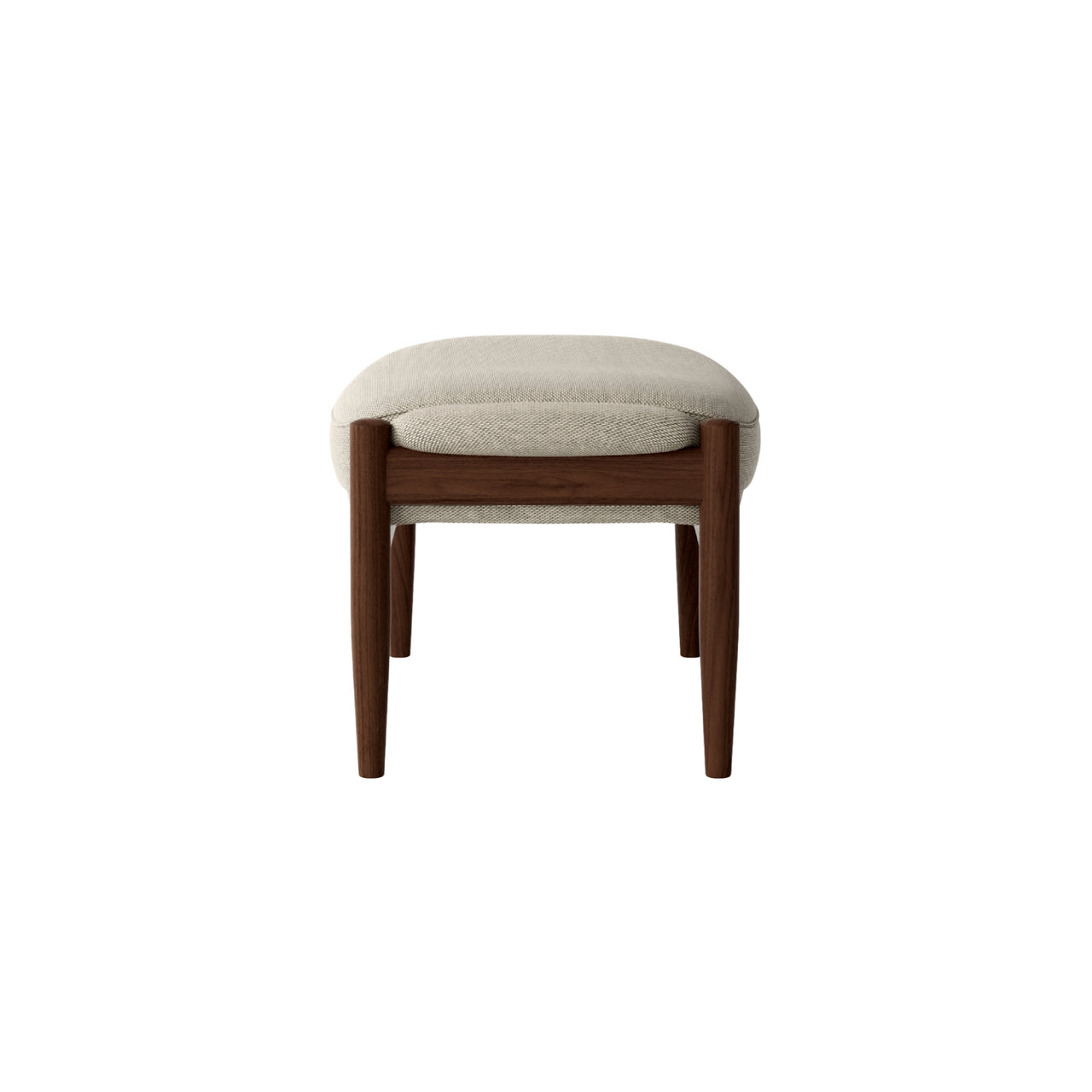 The Seal Ottoman: Walnut + Re-Wool 0218
