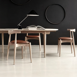 CH20 Elbow Chair: Beech + Stacking