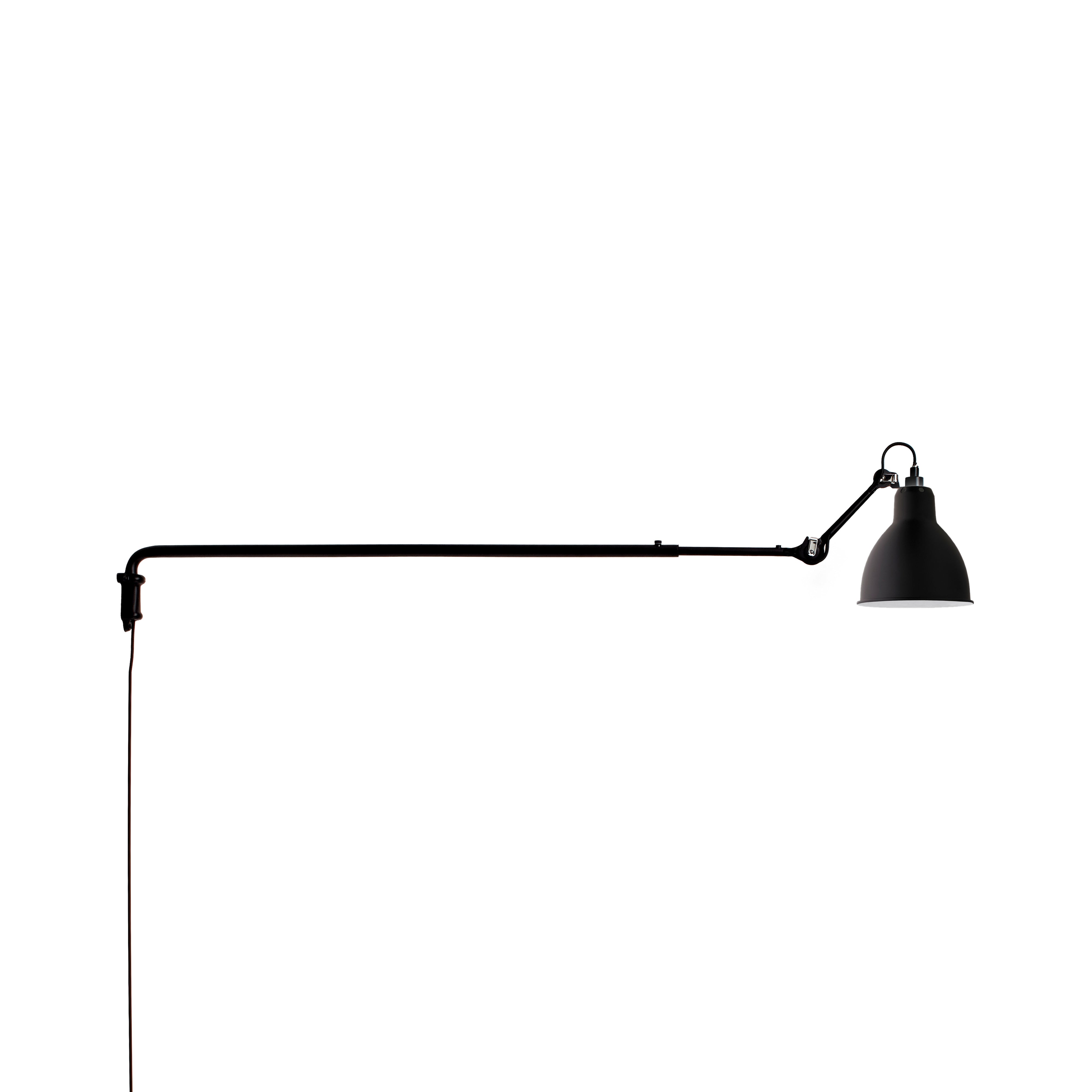 Lampe Gras N°213 Lamp: Black + Round