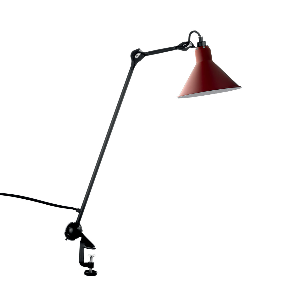 Lampe Gras N°201 Lamp: Red + Conic