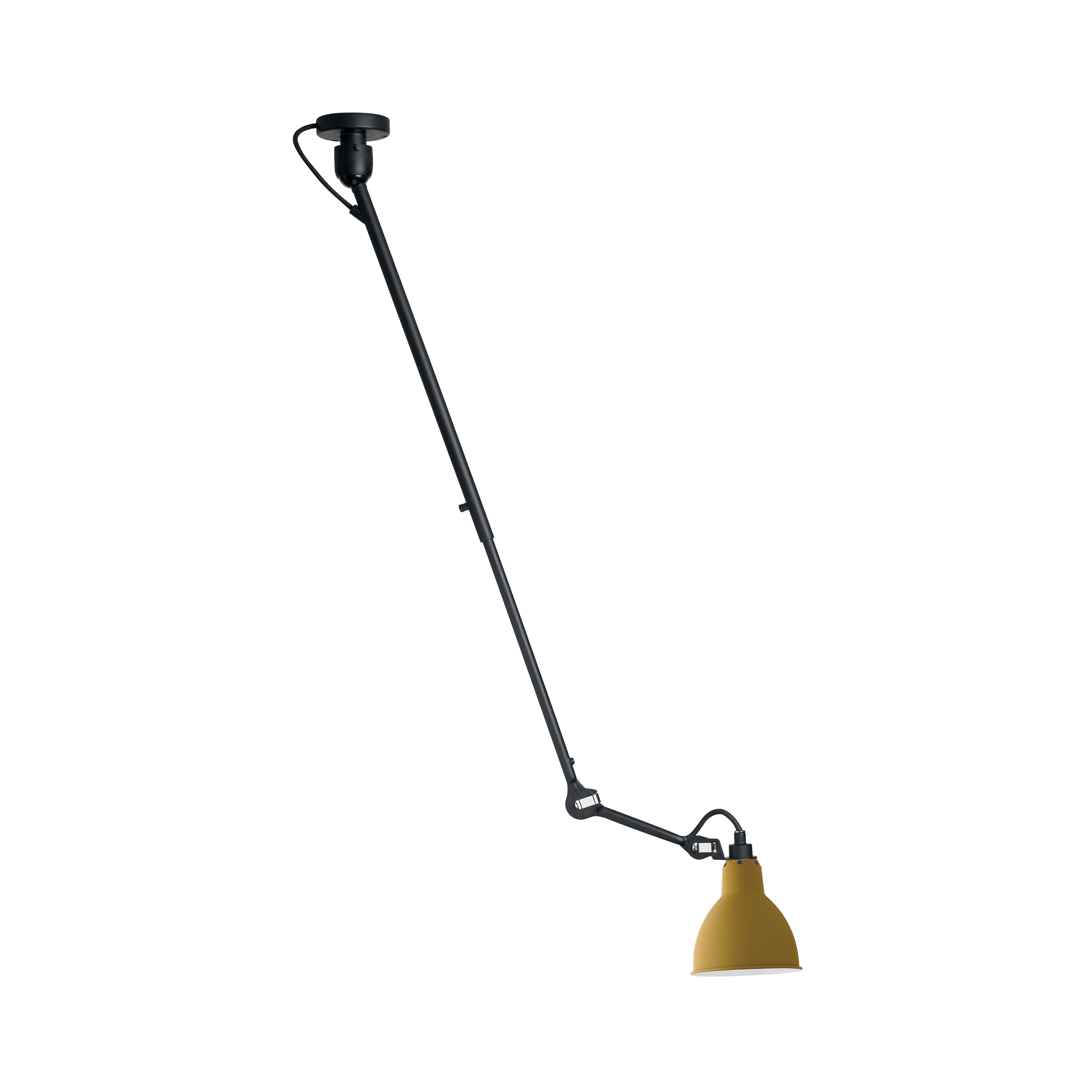 Lampe Gras N°302 Ceiling Lamp: Yellow + Round