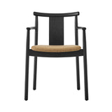 Merkur Dining Chair: Upholstered + With Armrest + Black Oak + Boucle 06