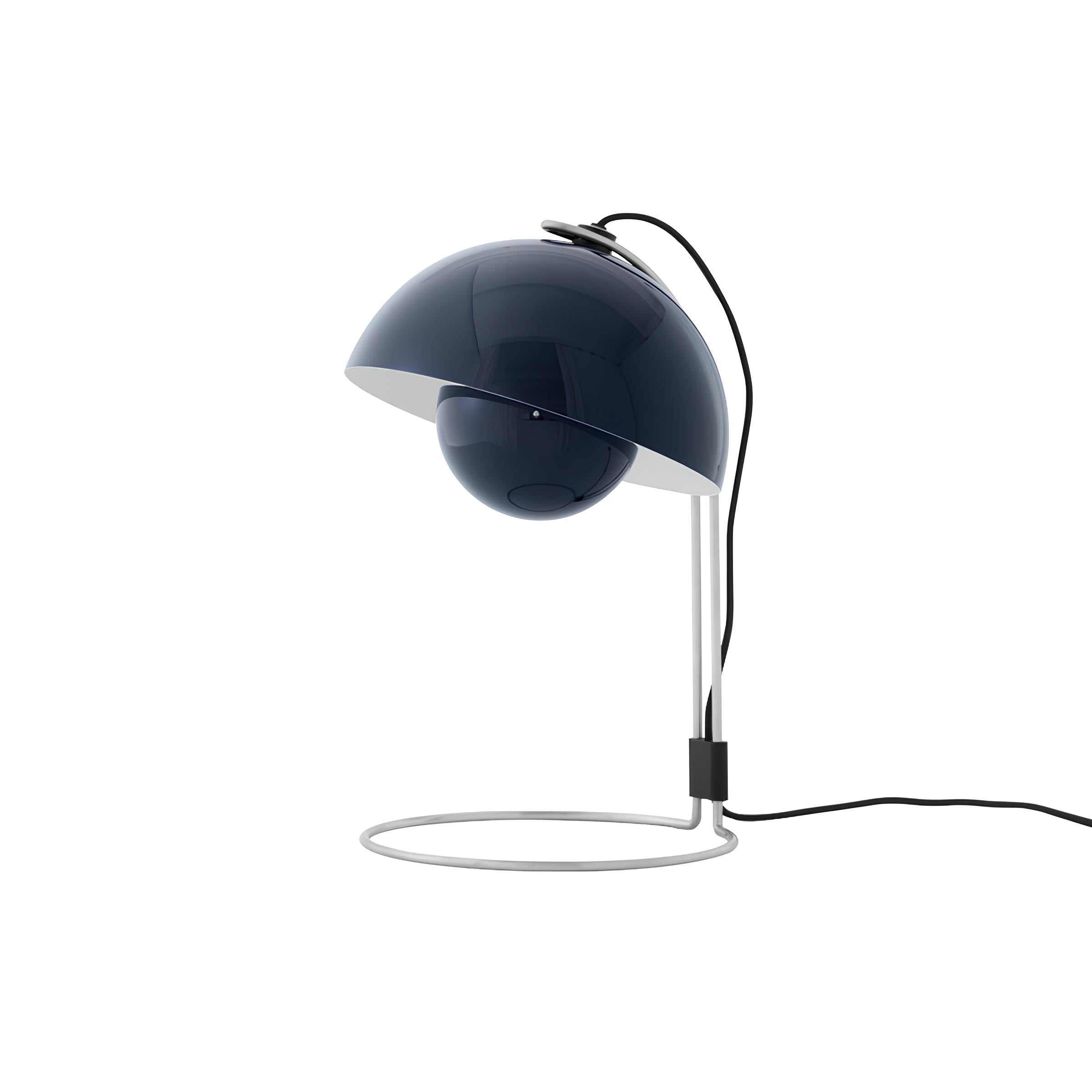 Flowerpot VP4 Table Lamp: Steel Blue + Black