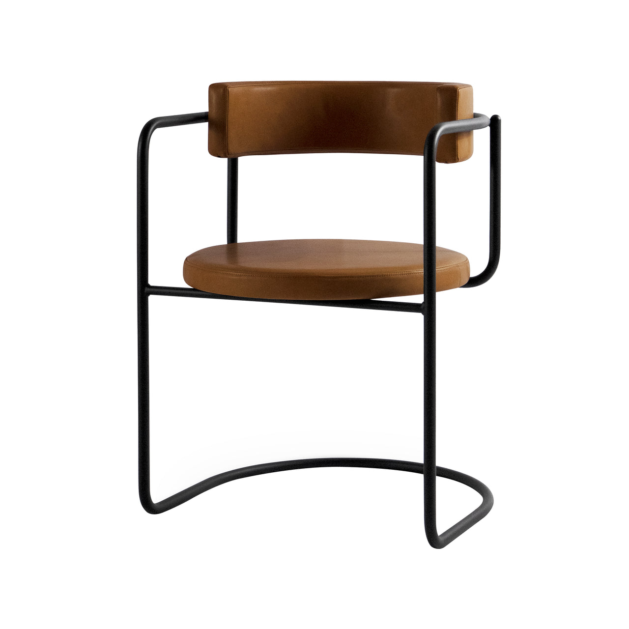 FF Chair: Cantilever + Black + Cubic