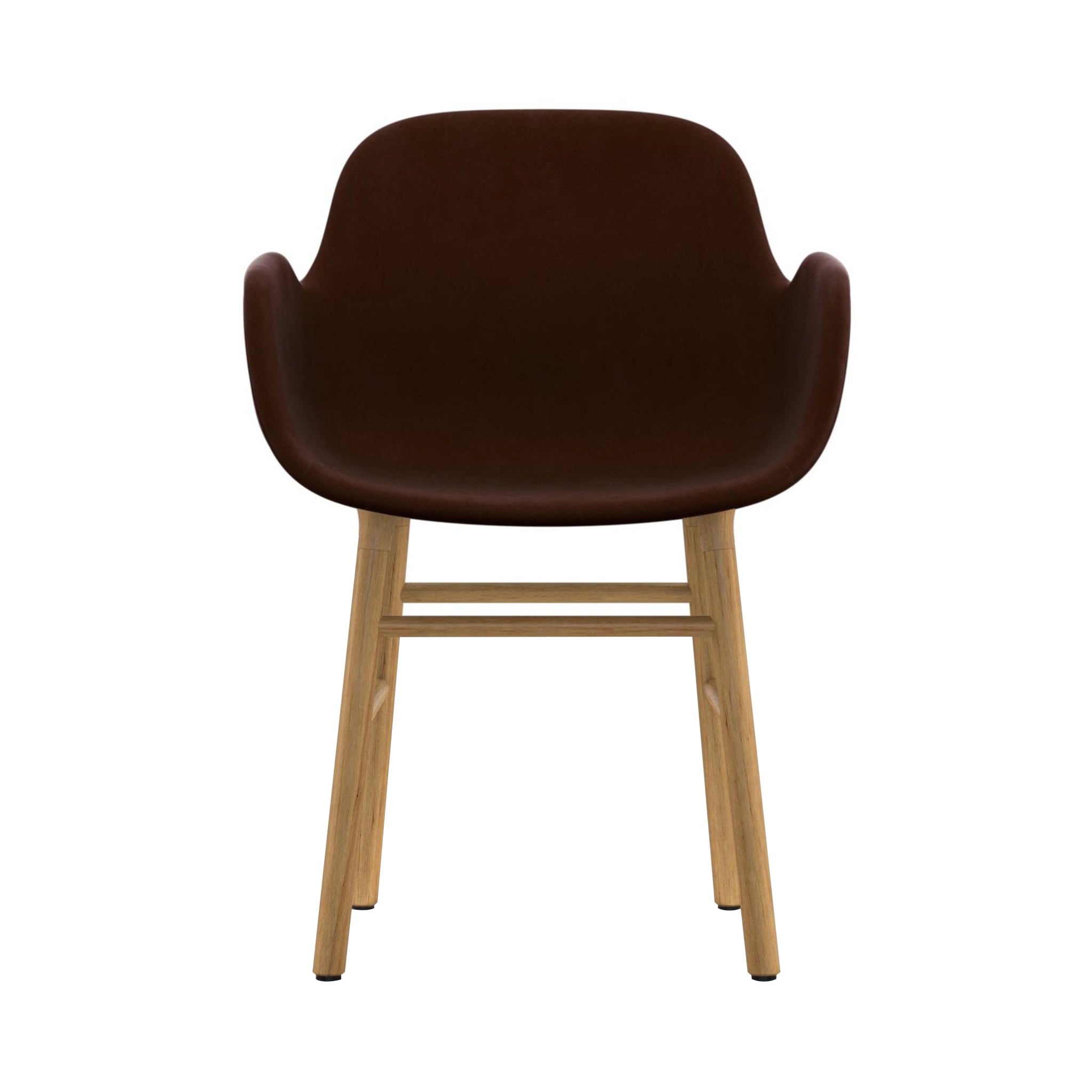 Form Armchair: Wood Base + Full Upholstered + Oak
