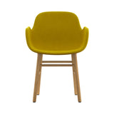 Form Armchair: Wood Base + Full Upholstered + Oak