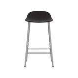 Form Bar + Counter Stool: Steel Base + Upholstered + Counter + White