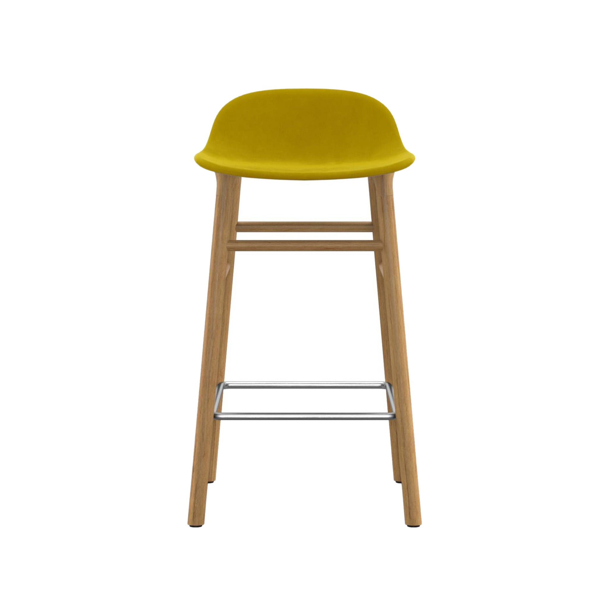 Form Bar + Counter Stool: Oak Upholstered + Counter