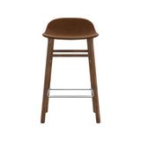 Form Bar + Counter Stool: Walnut Base + Upholstered + Counter