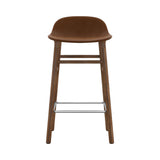 Form Bar + Counter Stool: Walnut Base + Upholstered + Bar