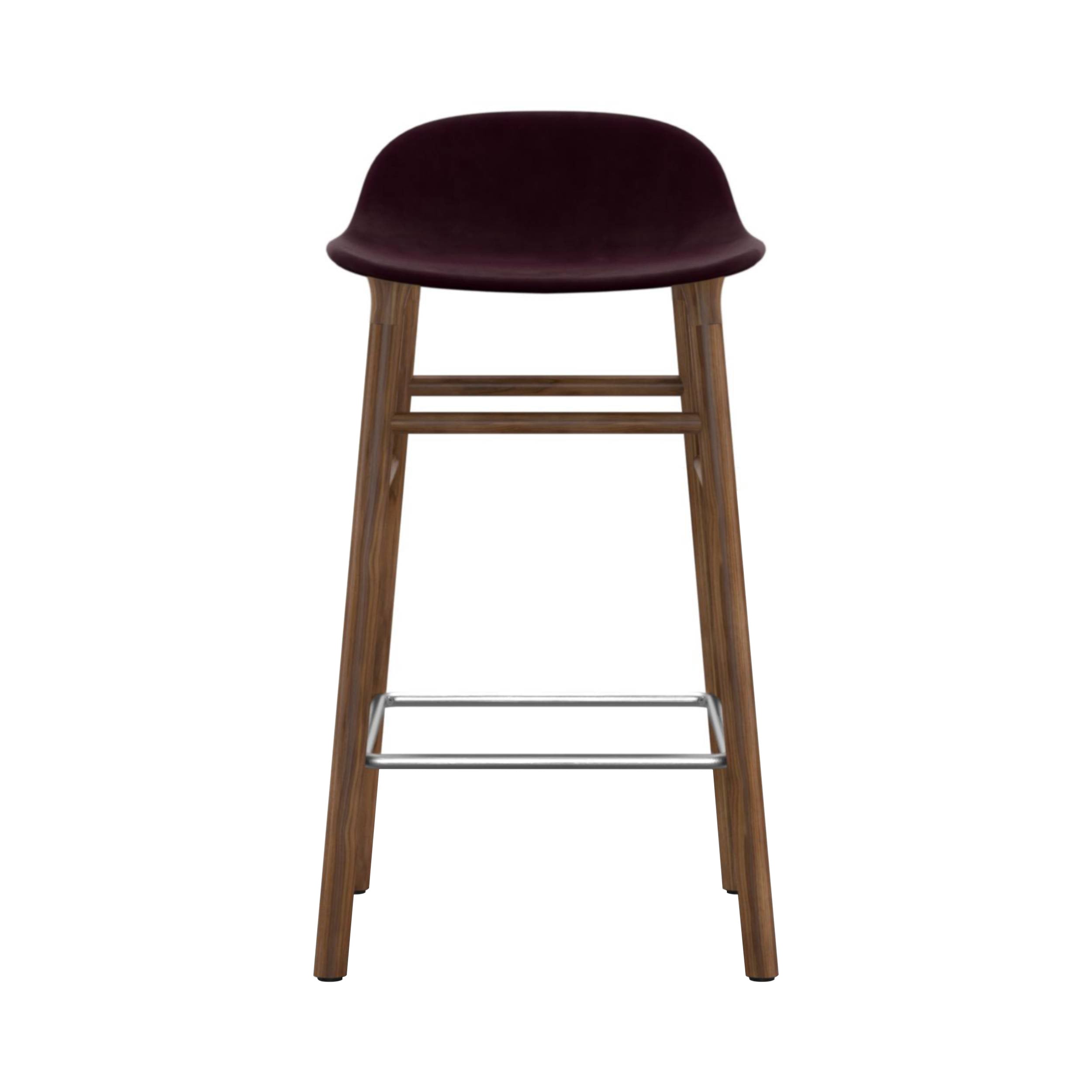 Form Bar + Counter Stool: Walnut Base + Upholstered