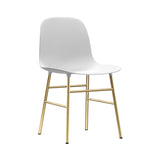 Form Chair: Brass + White