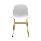 Form Chair: Brass + White