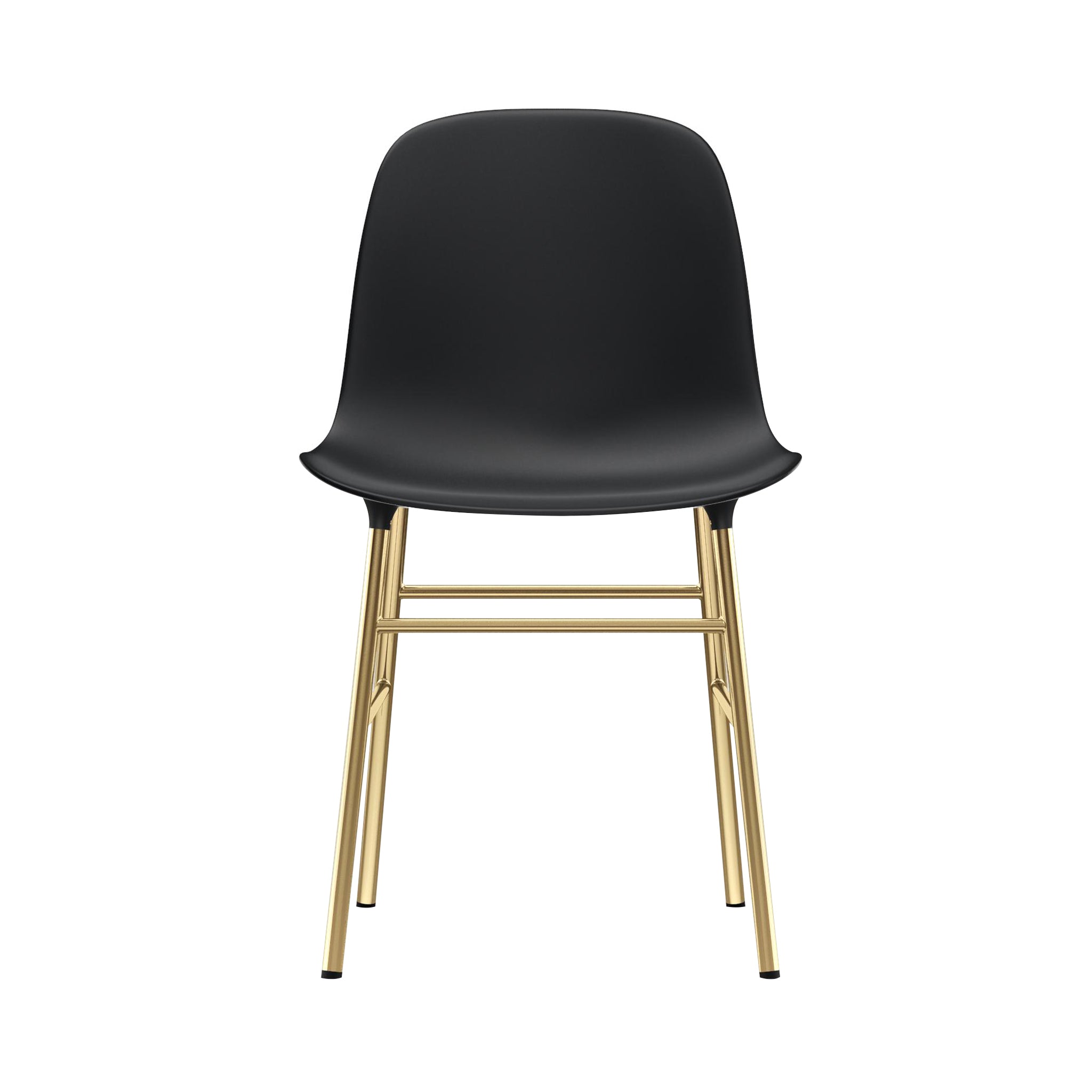 Form Chair: Brass + Black