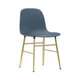 Form Chair: Brass + Blue
