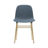 Form Chair: Brass + Blue