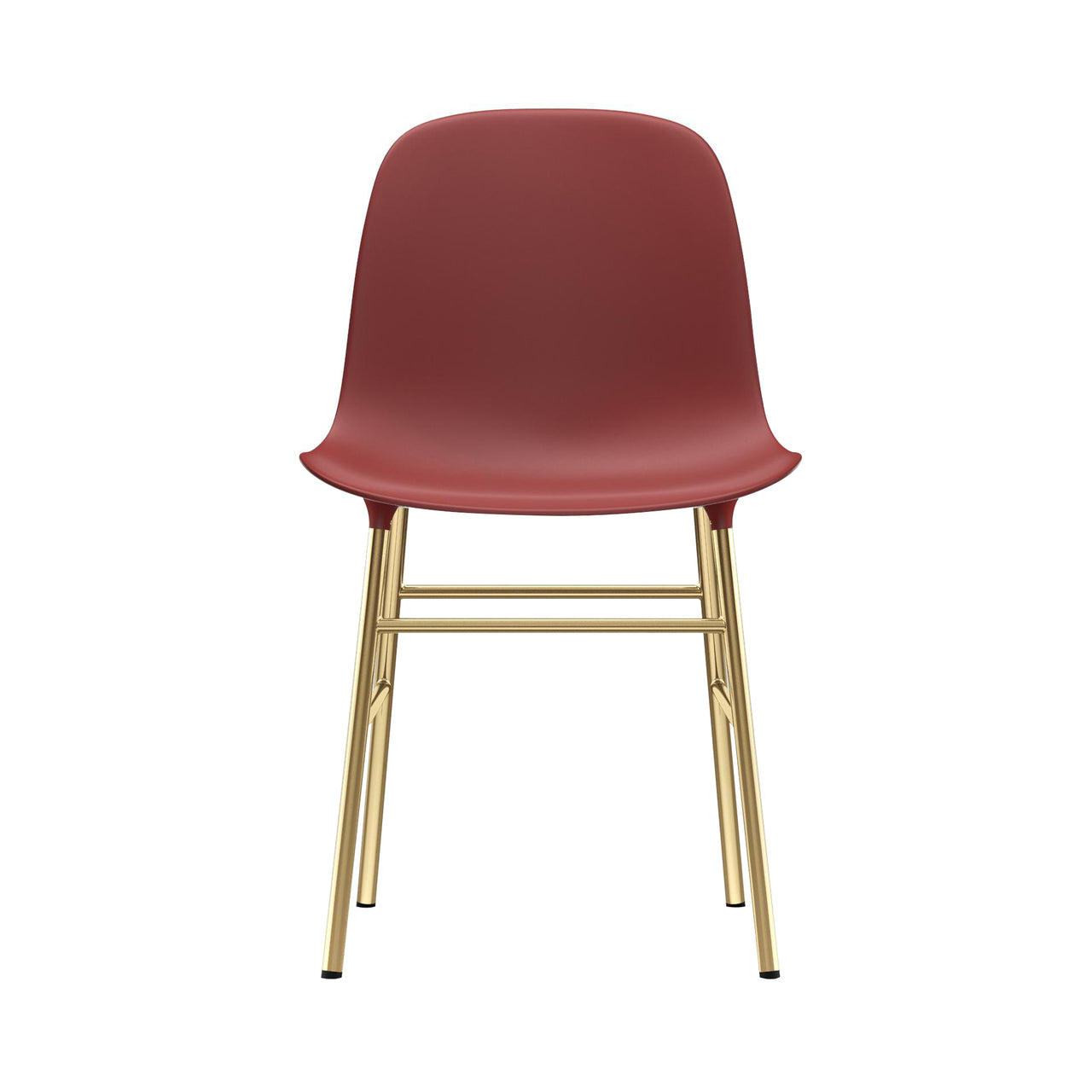Form Chair: Brass + Red