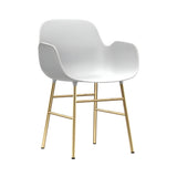 Form Armchair: Brass + White